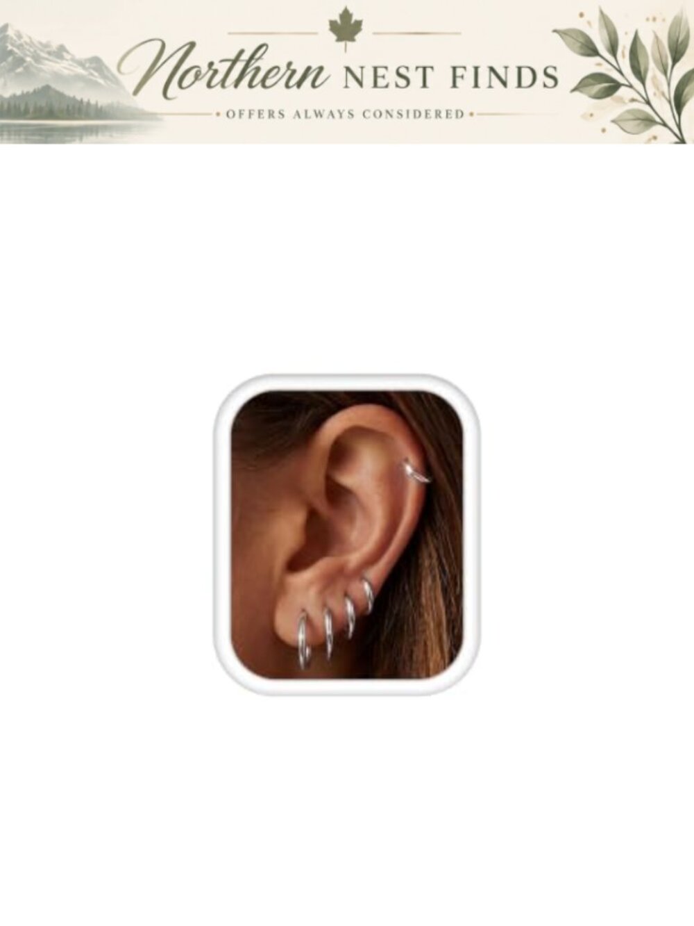 Small Silver Hoop Earrings Huggie Set Hypoallergenic Stainless Steel